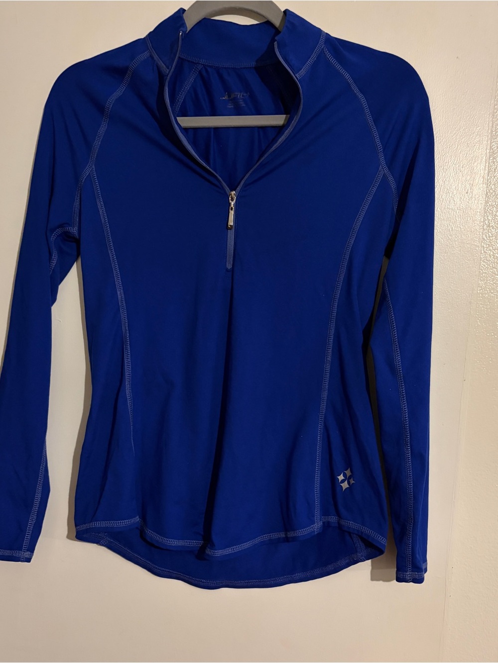 Jofit Royal Blue Long-Sleeve Quarter-Zip Athletic Top